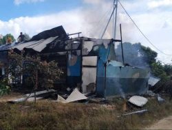 Kios BBM dan Sembako di Dusun Entiop Kabupaten Sanggau Ludes Terbakar