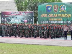 Kodim 1204 Sanggau Gelar Apel Pengamanan Pemilu 2024