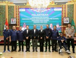 Hadiri Pelantikan Pengurus PWI Sumsel, Pj Gubernur Agus Fatoni Minta Jaga Sinergitas Guna Memajukan Daerah
