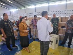 Forkopimda Asahan Tinjau Gudang Logistik Pemilu 2024 KPU Asahan