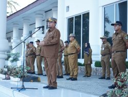 Sekda Asahan Pimpin Apel Gabungan Bulan Februari Tahun 2024