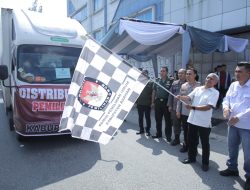 Bupati Asahan Lepas Distribusi Logistik Pemilu Tahun 2024