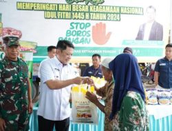 Jelang Idul Fitri Pemkab Tubaba Bersama TPID Menggelar GPM di Pasar Daya Murni