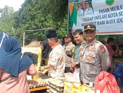 Polsek Penanggalan Pantau Jalannya Pasar Murah di Kota Subulussalam
