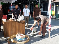 Kejari Sanggau Musnahkan Barang Bukti yang Sudah Inkracht