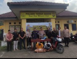 Polsek Tanah Abang Gelar Press Release Operasi Sikat Musi I 2024