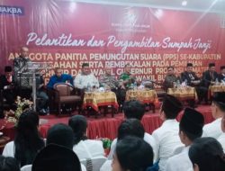 Asisten Satu Pemkab Asahan Hadiri Pelantikan Anggota PPS