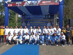 Polrestabes Palembang Gelar Senam Pagi Bersama dan Kampanye Keselamatan Berlalu Lintas di HUT Bhayangkara ke-78