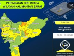 BMKG Supadio Pontianak Deteksi Tiga Titik Panas, Ingatkan Waspada Karhutla