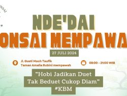 Satu Lagi dari Gatot Plastik, 27 Juli Gelar Nde’dai Bonsai di Taman Amelia Mempawah