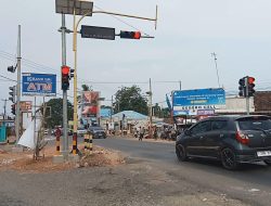 Hindari Kemacetan, Dishub Lampura Perbarui Lampu Lalulintas