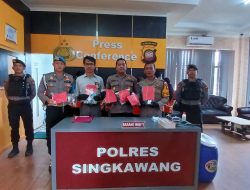Sepanjang Agustus 2024, Satuan Resnarkoba Polres Singkawang Tangkap 7 Tersangka