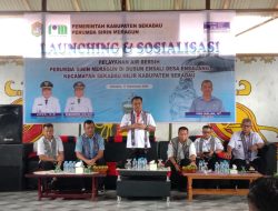 Bupati Sekadau Launching Pelayanan Air Bersih PDAM di Dusun Ensali