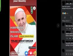 CEK FAKTA: Poster Penolakan HMI atas Kunjungan Paus Fransiskus ke Indonesia Hoaks