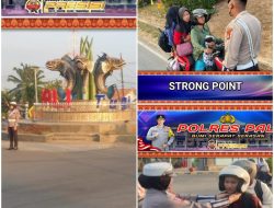 Satlantas Polres PALI Gelar Giat Strong Point untuk Tingkatkan Keselamatan Berlalu Lintas