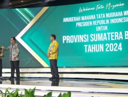 Pemprov Sumbar Raih Penghargaan Wahana Tata Nugraha Wiratama Tahun 2024