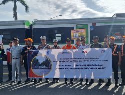 KAI bersama Polda Sumbar Laksanakan Operasi Tilang di Tempat bagi Pengendara yang Melanggar di Perlintasan Sebidang Kerata Api