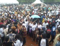 Diguyur Hujan Saat Deklarasi di TTS, Ribuan Pendukung Paket SIAGA Makin Semangat