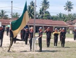 Sekcam Meranti Asahan Pantau gladi bersih Pengibaran Dan Penurunan Bendera Merah Putih
