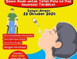 Kementerian Kesehatan RI Perpanjang PIN Polio Tahap Kedua hingga 23 Oktober 2024, Singkawang Fokus Capai Target 95%