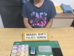 Sat Resnarkoba Polres Sambas Tangkap Pengedar Sabu di Kecamatan Tebas