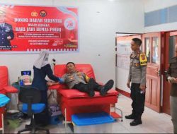 Polres Sanggau Gelar Donor Darah dalam Peringatan Hari Jadi Humas Polri ke-73