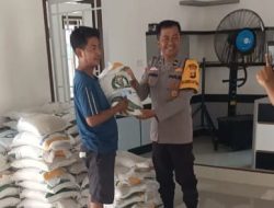 Dukung Ketahanan Pangan Nasional, Polres Pali Salurkan Bantuan Beras 213 Karung