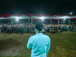 Dihadapan Ribuan Pendukung Junaidi Sampaikan Jalan Sungai Awan- Tanjung Pura Tuntas Dalam 2 Tahun