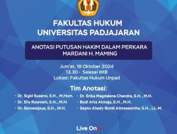 Diskusi Anotasi Putusan Mardani Maming Disiarkan Langsung di Fakultas Hukum Universitas Padjadaran