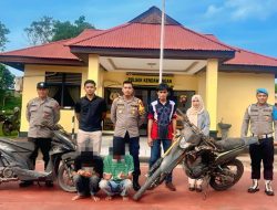 Dua Pemuda di Kendawangan Diciduk Polisi Akibat Kasus Pencurian Sepeda Motor
