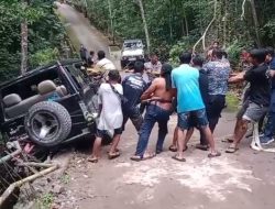 Insiden Mobil Terperosok di Tanjakan Pancur Aji, Satu Korban Luka-Luka