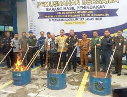 Bea Cukai Sumbagtim Musnahkan Barang Penindakan Senilai 24 Miliar Rupiah