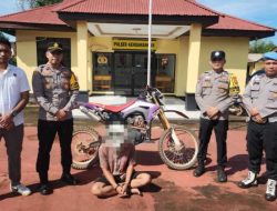 Polsek Kendawangan Berhasil Tangkap Pelaku Curanmor, Barang Bukti Honda CRF Diamankan