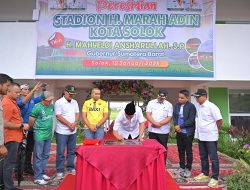 Gunakan Nama Kakek Buyut Wagub Audy, Gubernur Mahyeldi Resmikan Stadion H. Marah Adin di Kota Solok