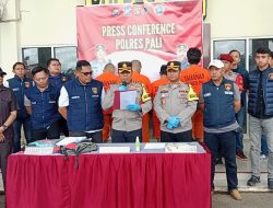 Polres PALI Gelar Press Release Pengungkapan Kasus Kriminal oleh Sat Reskrim