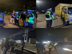 Polres PALI Gelar Razia Terpadu, 1 Kendaraan Roda Enam Diamankan