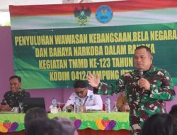 Satgas TMMD Kodim 0412/LU, Berikan Penyuluhan Wasbang dan Narkoba di Desa Subik