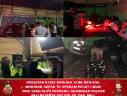 Polres PALI Gelar Razia Warung Penjual Minuman Beralkohol dalam Operasi Pekat I Musi 2025