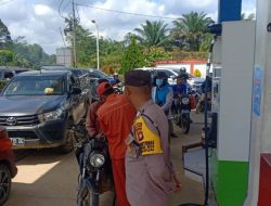 Polsek Beduai Awasi Distribusi BBM Bersubsidi di SPBU Timaga, Pastikan Penyaluran Tepat Sasaran