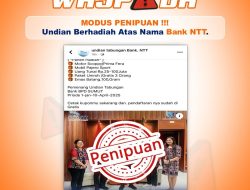 Bank NTT Minta Masyarakat Waspada dengan Aksi Penipuan Berkedok Hadiah