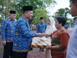 Wakil Bupati Asahan Serahkan Penali Asih Kepada ASN masuki Masa Pensiun Di HKN 