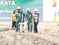 Konsisten Dukung Indonesia Swasembada Pangan, Wabup Banyuasin Dan Danrem O44/Gapo Tanam Padi Gogo