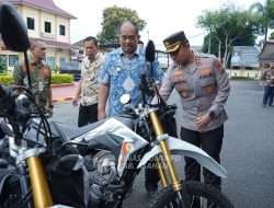 Bupati Asahan Serahkan 4 Unit Sepeda Motor ke Polres Asahan
