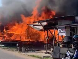 Empat Kios di Sungai Rengas Ludes Terbakar, Warga Panik dan Kerugian Ditaksir Puluhan Juta