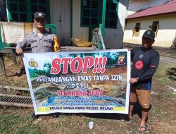 Polres Melawi Gencar Sosialisasi dan Himbau Masyarakat Stop Pertambangan Emas Tanpa Izin