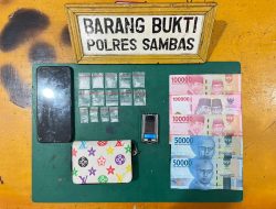 Satresnarkoba Polres Sambas Tangkap Pengedar Sabu, 14 Paket Diamankan