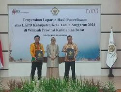 Raih Opini WTP, Bupati Kayong Utara Terima LHP LKPD 2024 dari BPK RI Kalbar