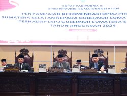 Herman Deru Segera Respon Rekomendasi DPRD Provinsi Sumsel Terhadap LKPJ Gubernur Sumatera Selatan TA 2024