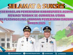 Kabupaten Asahan LPPD Terbaik Se-Sumatera Utara 