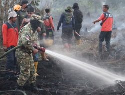 Bupati Sujiwo Terjun Langsung Padamkan Karhutla di Rasau Jaya, Imbau Warga Tak Bakar Lahan